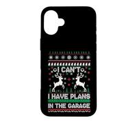 Carcasa para iPhone 16 Plus I Can't I Have Plans in The Garage Ugly Christmas