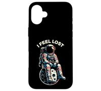 Carcasa para iPhone 16 Plus I Feel Lost Astronauta Sentado en la Luna Retro Espacial