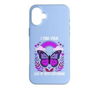 Carcasa para iPhone 16 Plus I Find Your Lack of Faith Disturbing Christian Butterfly