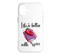 Carcasa para iPhone 16 Plus I Like My Books Spicy Book Merch,Life is Better with Spice