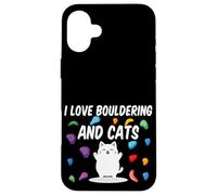 Carcasa para iPhone 16 Plus I Love Boulder and Cats Escalada de Pared Interior