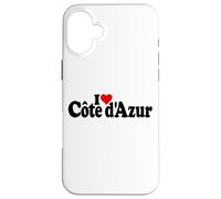 Carcasa para iPhone 16 Plus I Love Heart Cote D'AZUR LA Riviera Francesa Niza MÓNACO