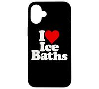 Carcasa para iPhone 16 Plus I Love Heart Ice BAÑOS Cold TUBS