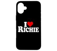 Carcasa para iPhone 16 Plus I Love Heart Richie Richard Rich Nombre EN UNA tee
