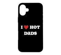 Carcasa para iPhone 16 Plus I Love Hot Dads Funny Red Heart Hot Dad Lover Family Padre