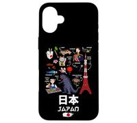 Carcasa para iPhone 16 Plus I Love Japan, Wonderful Japan Childish Culture Doodles