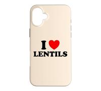 Carcasa para iPhone 16 Plus I Love Lentils Funny Healthy Soup Comer Legumbres Comida India Dal