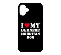 Carcasa para iPhone 16 Plus I Love My Bernese Mountain Dog Boyero de Montana Bernés