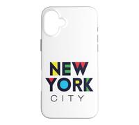 Carcasa para iPhone 16 Plus I Love NYC Colorful New York City NYC Modern Bold Typography