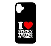 Carcasa para iPhone 16 Plus I Love Sticky Toffee Pudding