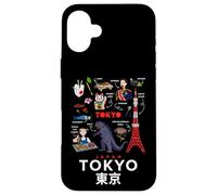 Carcasa para iPhone 16 Plus I Love Tokyo, Wonderful Tokyo Japan Childish Culture Doodles