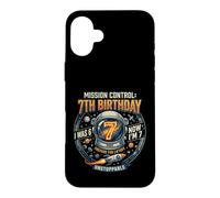 Carcasa para iPhone 16 Plus I Was 6 Now Im 7 Astronaut Outer Space Birthday Kids Gear