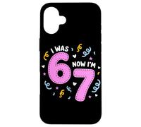 Carcasa para iPhone 16 Plus I Was 6 Now I'm 7 Funny 7th Birthday Girl Party