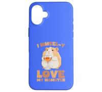 Carcasa para iPhone 16 Plus I Wheel-y Love My Hamster Kawaii Lindo Divertido