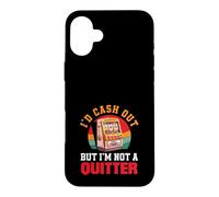 Carcasa para iPhone 16 Plus ID Cash out No Un Quitter Retro Slot Machine Casino