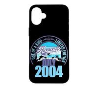 Carcasa para iPhone 16 Plus Ideal Desde Julio de 2004 22 cumpleaños con Texto en alemán 22 Jahre alt