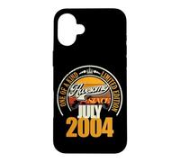 Carcasa para iPhone 16 Plus Ideal Desde Julio de 2004 22 cumpleaños con Texto en alemán 22 Jahre alt