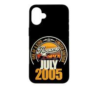 Carcasa para iPhone 16 Plus Ideal Desde Julio de 2005 21 cumpleaños con Texto en alemán 21 Jahre