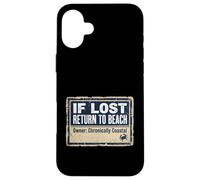 Carcasa para iPhone 16 Plus If Lost Return To Beach Coastal Crab Sign