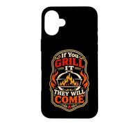 Carcasa para iPhone 16 Plus If You Grill It They Will Come Funny Barbacoa Fumar Carne