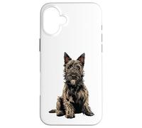 Carcasa para iPhone 16 Plus Ilustración de Perro Gris Berger Picard