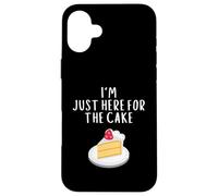 Carcasa para iPhone 16 Plus I'm Just Here For The Cake Funny Wedding Party Costume Cakes