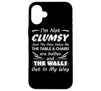Carcasa para iPhone 16 Plus I'm Not Clumsy Humor Diciendo Cita Divertida Sarcástica Juego de Palabras