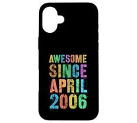 Carcasa para iPhone 16 Plus Impresionante Desde Abril 2006 Vintage 20th Birthday Boy Girl Born