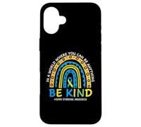 Carcasa para iPhone 16 Plus In October We Wear Blue Yellow Kind Down Syndrome Awareness