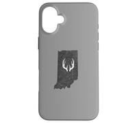 Carcasa para iPhone 16 Plus Indiana IN Deer Hunting Shed Antlers Design