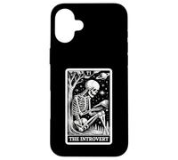 Carcasa para iPhone 16 Plus Indoorsy The Introvert Tarot Card Esqueleto Lectura Introvertido