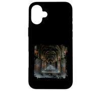 Carcasa para iPhone 16 Plus Infinito Gótico Puerta Pasillo Misterio Fantasía Oscura Gráfico