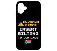 Carcasa para iPhone 16 Plus Insert Biltong Retro Funny Error South Africa Braai Dad Joke
