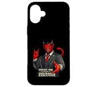 Carcasa para iPhone 16 Plus Insurance Devil | Protesta Humor Satanás Mal Codicia Corporativa