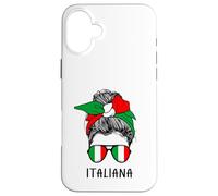 Carcasa para iPhone 16 Plus Italian Italiana Girl Italian Heritage Italy Flag