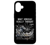 Carcasa para iPhone 16 Plus Japón Gran Ola Física Hokusai Agua Movimiento Matemáticas Ciencia