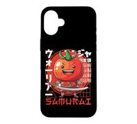 Carcasa para iPhone 16 Plus Japonés Samurai Tomate Guerrero Ukiyo Sensei Samurai