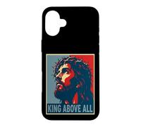 Carcasa para iPhone 16 Plus Jesucristo Rey sobre Toda Fe Cristiana