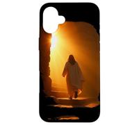 Carcasa para iPhone 16 Plus Jesus Christ Glorious Resurrection Christian Faith (Black)