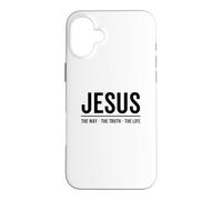 Carcasa para iPhone 16 Plus Jesús El Camino La Verdad La Vida Fe Versículo Bíblico Cristiano