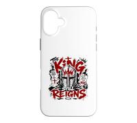 Carcasa para iPhone 16 Plus Jesús el Rey todavía Reina Christian Knight Faith