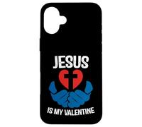 Carcasa para iPhone 16 Plus Jesus is My Valentine Funny Valentines Loves Christ Love Day