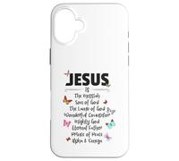 Carcasa para iPhone 16 Plus Jesus is The Messiah Mighty God Beautiful Savior Lamb of God