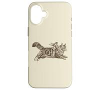 Carcasa para iPhone 16 Plus Jesús Montando Maine Coon Divertido Cristiano para Gatunos