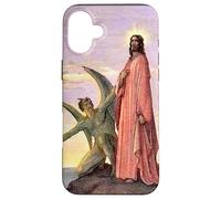 Carcasa para iPhone 16 Plus Jesús Satanás Tentación por Gustave Dore Colorizado