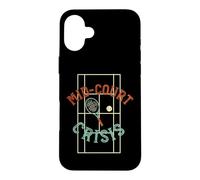 Carcasa para iPhone 16 Plus Juego de Palabras de Tenis Crisis en la cancha