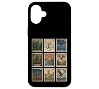 Carcasa para iPhone 16 Plus Juego de Sellos Cryptid Bigfoot Yeti Mothman Legendary Creatures