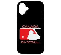 Carcasa para iPhone 16 Plus Jugador de béisbol Canadiense Bandera Canadiense Arce Tierra Herencia Lata