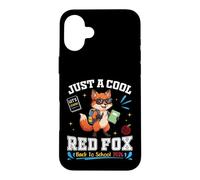 Carcasa para iPhone 16 Plus Just A Cool Fox Back To School 2026 Diversión de Aprendizaje para Estudiantes