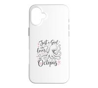 Carcasa para iPhone 16 Plus Just a Girl Who Loves an Octopus Cute Octopus